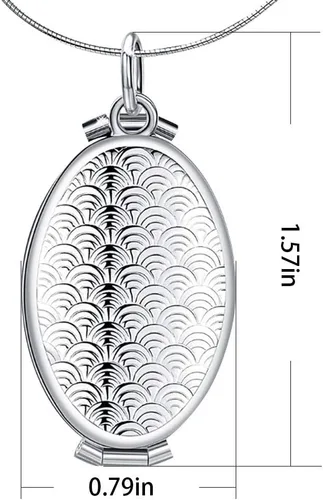 Vista 2 de Nanafast Collar con medallón de fotos expansible, collar con colgante de 4 imágenes, collares de cadena conmemorativos para mujeres y niñas, Metal