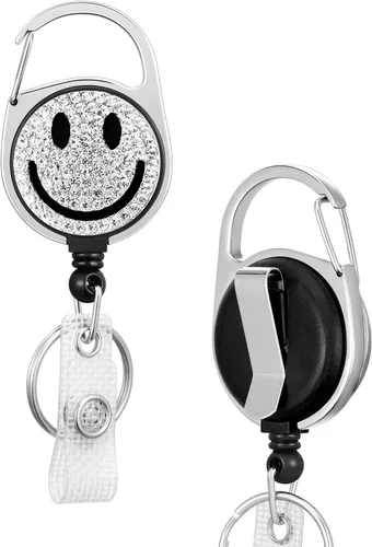 Vista 9 de Portatarjetas de enfermera, accesorios para el trabajo, lindos carretes de insignias, cordones retráctiles para insignias de identificación con un