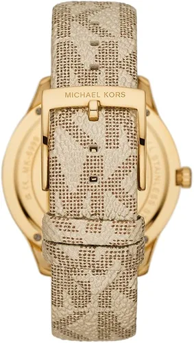 Vista 3 de Michael Kors Runway - Reloj de PVC dorado de tres manos para mujer modelo MK6999 Oro Reloj de cuarzo