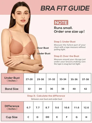 Vista 5 de Gratlin Women's Underwire Nursing Bra Support Lightly Padded Breastfeeding Maternity Push Up Bras