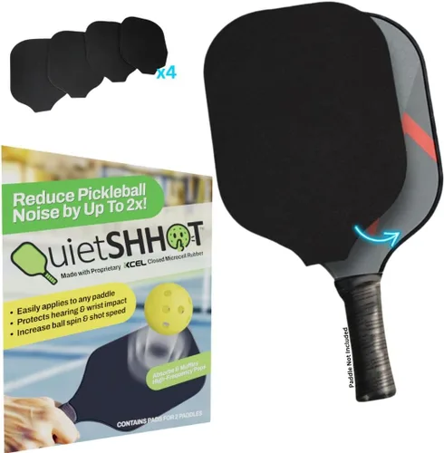 Vista 3 de Detén el reductor de absorción de sonido Pop Pickleball Paddle Mute - Se adapta en la parte superior de tu paleta de pickleball para reducir el tono