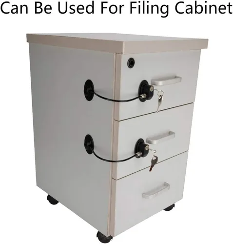 Vista 6 de REZIPO - Cerradura de puerta de refrigerador con 2 llaves, cerradura de cajón de archivos, cerradura de puerta de congelador y cerradura de gabinete