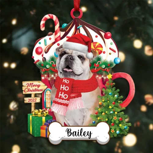 Vista 78 de Amantes de los perros de Navidad – Navidad de perros disponibles para muchos perros Shi Tzu – Adorno con forma personalizada, adorno de Navidad