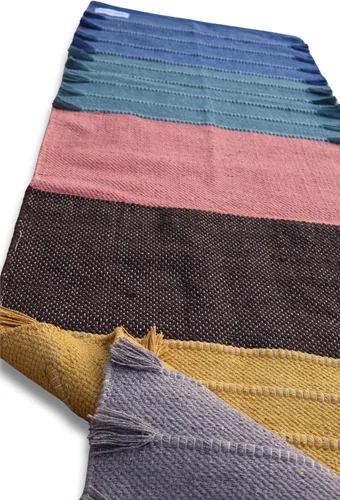 Vista 21 de Jaipur Art & Rugs - Alfombra de yoga de algodón, respetuosa con el medio ambiente, tejida a mano, gruesa (0.945 x 2.835 x 0.197 in)