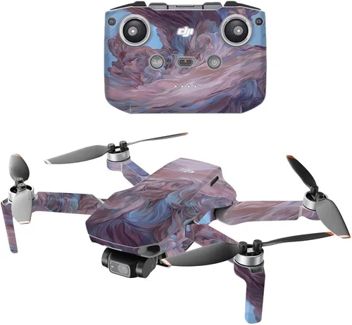 Vista 9 de MightySkins - Compatible con DJI Mini 2 Dron portátil - Angry Ripple Funda protectora de vinilo duradera y única Fácil de aplicar, quitar