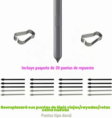 Vista 3 de Tab S6 S - Puntas de repuesto para Samsung Galaxy Tab S6, Tab s6 lite (negro/gris)