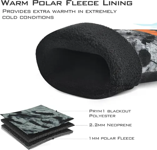 Vista 3 de KastKing IceRiver - Guantes de pesca 100% impermeables para hombres y mujeres, para pesca en clima frío y deportes al aire libre, ideales para pesca