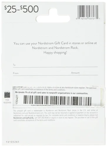 Vista 2 de Nordstrom Celebrate Physical Gift Card - $50