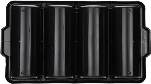Vista 19 de Restaurantware - Organizador de cubiertos de 21.9 x 14.2 x 3.5 pulgadas, 1 bandeja de cubiertos resistente a las grietas - 4 compartimentos, asas