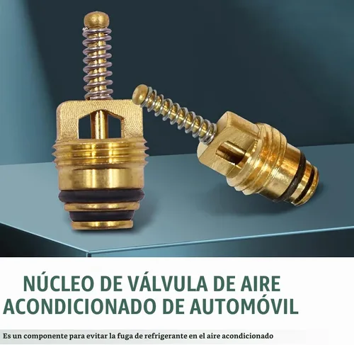 Vista 3 de Kit de 7 unidades de núcleo de válvula de aire acondicionado para automóvil, núcleos de vástago de válvula de refrigeración de A/C, tapas de puerto