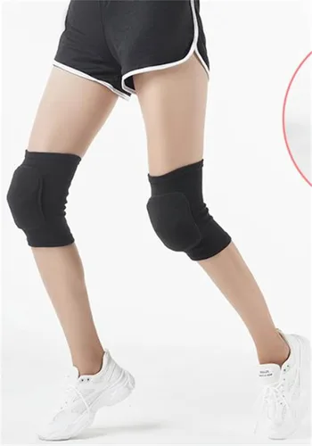 Vista 7 de YYaaloa Rodilleras suaves para mujer, rodilleras de lucha libre, voleibol, baile, fútbol, yoga, baloncesto y patinaje, soporte elástico flexible