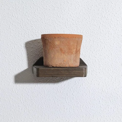 Vista 7 de Freezing point Pequeños estantes flotantes para pared, juego de 2 estantes pequeños de madera natural de 5 pulgadas, decoración de plantas