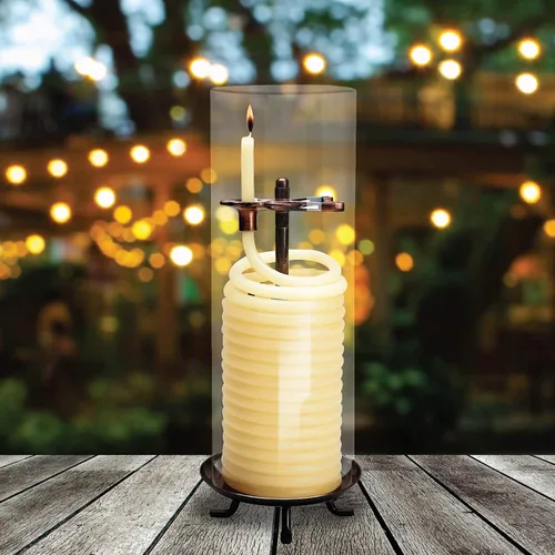 Vista 6 de Candle by the Hour Recambio de vela de citronela de 80 horas, cera de abeja natural ecológica con mecha de algodón, amarillo