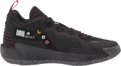 Vista 6 de adidas Tenis de baloncesto unisex Dame 7 Extply para adultos, NegroRojo