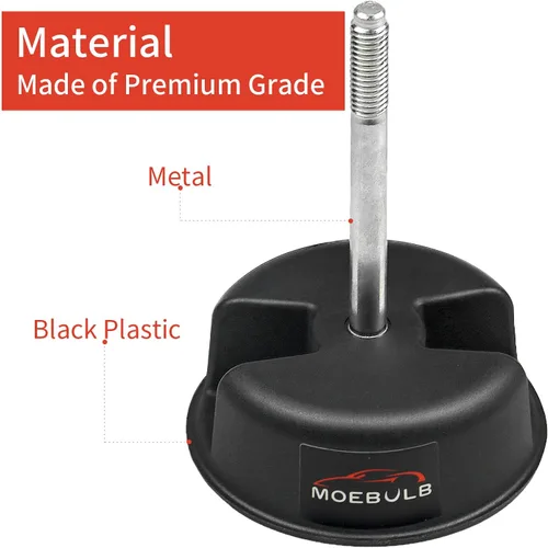 Vista 2 de Perilla de tornillo de montaje de panel duro superior rígido, 2 piezas, compatible con Jeep Wrangler JK 2dr y Unlimited 4dr 2007-2019 (negro)