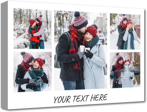 Vista 16 de LZIMU Impresiones en lienzo de collage con tus fotos personalizadas múltiples imágenes para pared, collage personalizado de fotos, regalos