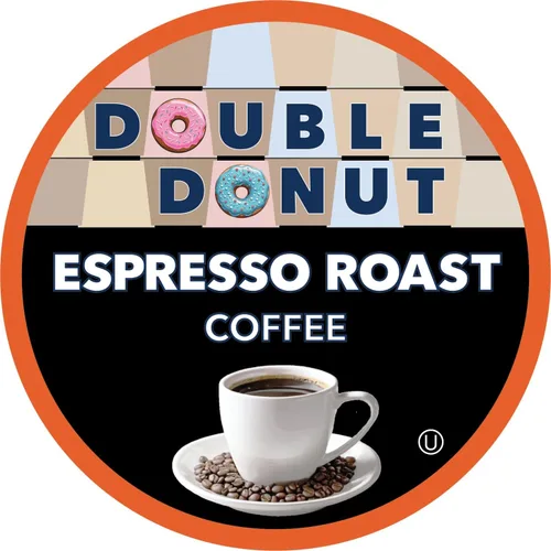 Vista 82 de Double Donut Coffee Cápsulas de Café Half Caff, Cápsulas de Café de Media Cafeína de Porción Individual para Cafeteras Keurig K Cup, Tostado Medio