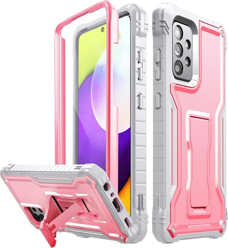 Vista 8 de FITO Funda para Samsung A52 con protector de pantalla integrado, doble capa a prueba de golpes resistente con función atril compatible con teléfono