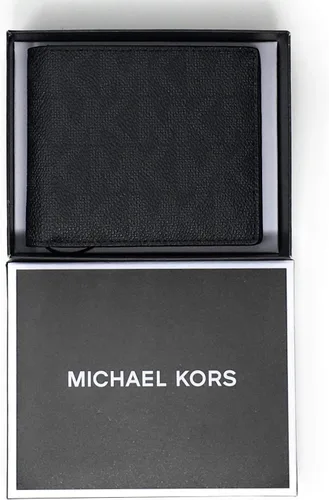 Vista 6 de Michael Kors Jet Set billetera para hombre PVC negro 36H7LMNF1B