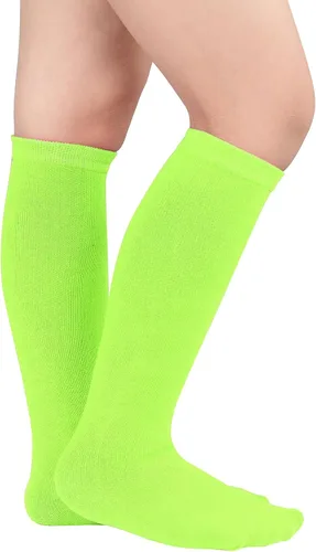 Vista 2 de American Trends Calcetines de fútbol para niños pequeños, calcetines largos hasta la rodilla, calcetines largos de tres rayas, calcetines uniformes