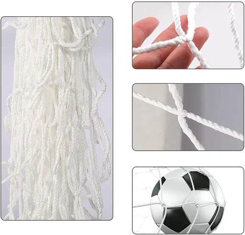 Vista 4 de Red de fútbol, portería de fútbol, fútbol de fibra de polipropileno, red de fútbol de tamaño completo, red de fútbol para patadas, red de repuesto