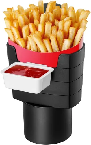 Vista 11 de Paquete de 2 portavasos para papas fritas para coche, multiusos, para comida rápida, soporte para tazas de almacenamiento de coche