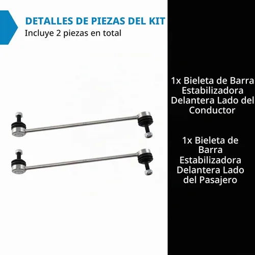 Vista 2 de TRQ - Juego de 2 barras estabilizadoras para el lado del conductor y del pasajero