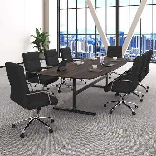 Vista 2 de Boss Office Products (BOSXK Silla Ejecutiva Moderna de Conferencia, Negro, B696C-BK)