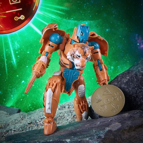 Vista 3 de Transformers Generations War for Cybertron Golden Disk Collection Capítulo 3, Mutant Tigatron, edades de 8 años en adelante, 7 pulgadas
