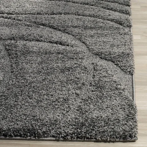Vista 88 de Safavieh Florida Shag Collection - Alfombra de área de 2 x 3 pies, color crema/beige, diseño geométrico, felpa de 1.2 pulgadas de grosor, ideal