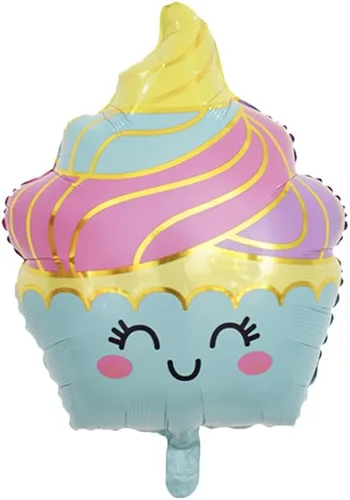Vista 4 de 10 globos de caramelo, globos de gran número, helados, dulces, Sundae, globos de aluminio para niñas, suministros de decoración de fiesta