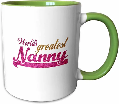Vista 12 de 3dRose Worlds Greatest Nanny - Taza de 11 onzas, color negro