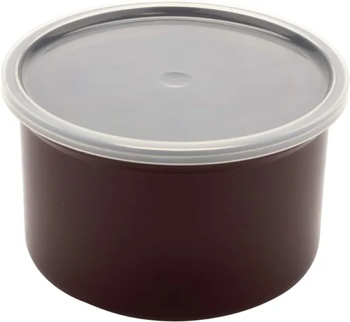 Vista 7 de G.E.T. CR-0120-BK - Recipiente redondo para almacenamiento de alimentos con tapa, 1.2 cuartos de galón, color negro (juego de 12) Dishwasher safe