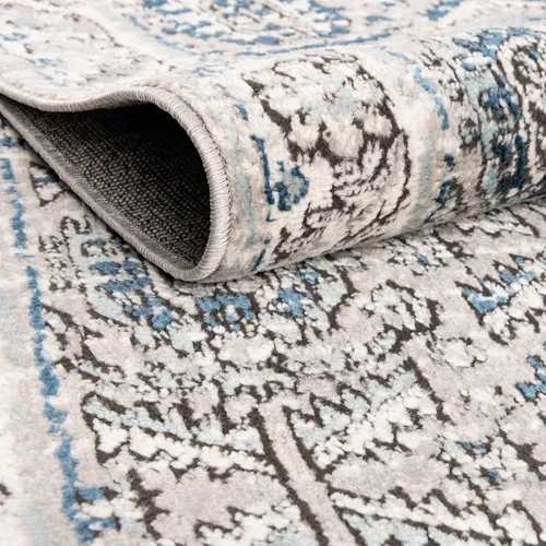 Vista 5 de Unique Loom Nyla Collection - Alfombra de área - Princesa (octágono de 4 pies, gris/marfil)