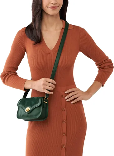 Vista 5 de Fossil Heritage - Bolso bandolera de piel con solapa para mujer