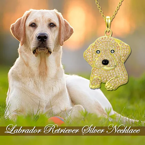 Vista 78 de Collares con colgante de perro de plata de ley S925 – 24 razas corgi/husky/labrador/pastor para mujer