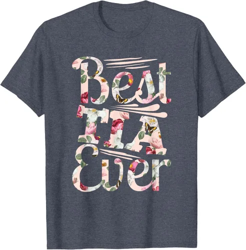 Vista 41 de Camiseta para mujer con texto en inglés "Best Tia Ever" Negro