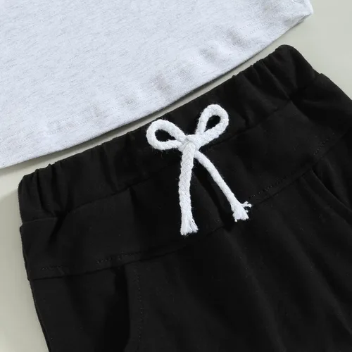 Vista 48 de Conjunto de camiseta de manga corta para bebé niño y niña, camiseta de manga corta, pantalones cortos casuales, ropa para recién nacidos, 6, 12, 18