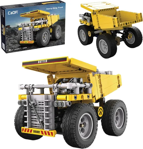 Vista 12 de CADA Bricks Kit de construcción de excavadora – Juguete de construcción de 467 piezas, brazo funcional, cubo de trabajo, rotación de 360°