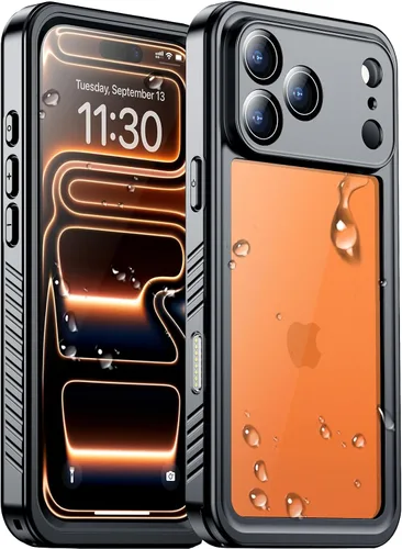 Vista 11 de Funda impermeable para iPhone 12, impermeable, antideslizante, a prueba de golpes, para iPhone 12, color negro