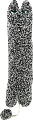 Vista 10 de TTcat - Juguete grande de 11.42 pulgadas con forma de jirafa Silvervine para gato, almohada masticable con cola de campana, juguete interactivo