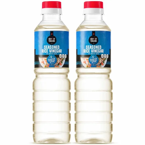 Vista 8 de Best of Thailand Vinagre de arroz sin condimentar Paquete de 2 unidades de 16.9 onzas Vinagre de cocina sin gluten para sushi, ensalada, adobo