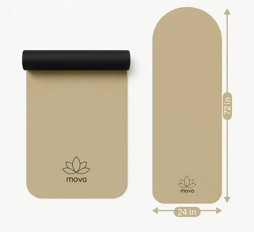 Vista 3 de ArchBalance - Alfombrilla de yoga – Material de poliuretano y goma natural, diseño minimalista en forma de arco, 0.177 in de grosor, extra larga