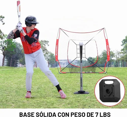 Vista 6 de BaseGoal Baseball Batting Tee with Heavy Duty Base,Adjustable Height
