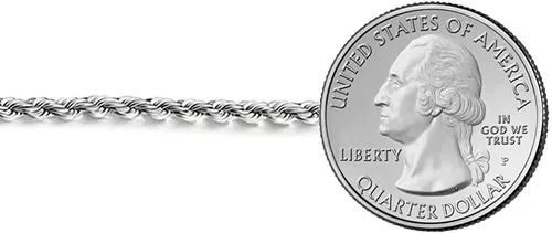Vista 3 de Savlano Collar de plata de ley 925 de 0.157 in con cuerda italiana maciza de corte de diamante, con caja de regalo para hombres y mujeres, fabricado