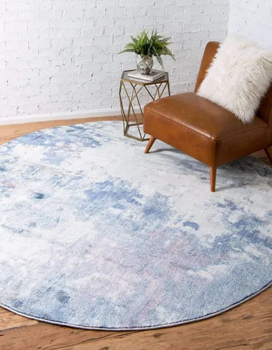 Vista 29 de Unique Loom Helios Collection - Alfombra Santorini (2 pies 2 pulgadas x 6 pies 1 pulgada, azul/beige)