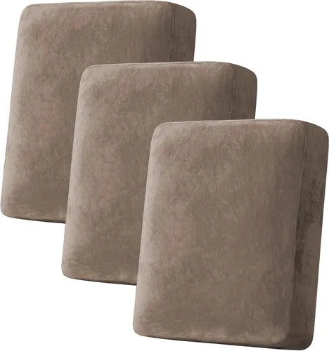Vista 203 de H.VERSAILTEX Funda de cojín elástica de terciopelo para sofá, funda de cojín de felpa para cojines de silla, protector de muebles, cojín de asiento