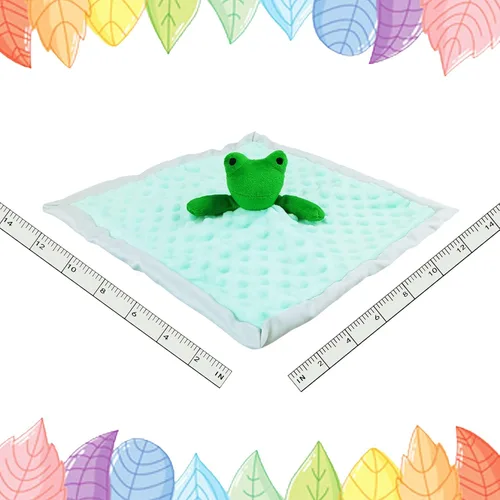 Vista 2 de Manta de seguridad suave de rana verde para bebé, manta de felpa con personaje de rana, regalo de baby shower/cuarto de bebé, manta para acurrucarse