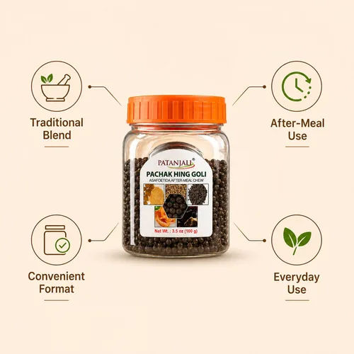 Vista 6 de Patanjali Pachak Hing Goli - 3.5 onzas líquidas - Paquete de 2