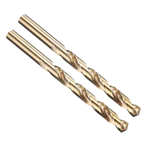 Vista 317 de PATIKIL Broca Jobber de 0.039 in, vástago recto M35 cobalto 5% acero de alta velocidad 135° acabado dorado para metal duro de acero inoxidable - 2
